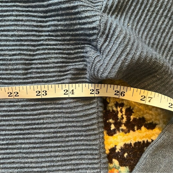 ANRABESS WOMEN'S OVERSIZED SWEATER QUARTER ZIP V NECK COLLARED RIBBED KNIT M - Picture 4 of 6